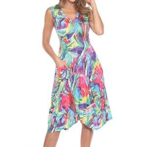 NEW CARINE vibrant burst dress in multi